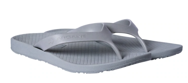 ARCHLINE Orthotic Flip Flops Thongs Arch Support Shoes Footwear - Grey - EUR 41 V563-ARCH011111-41