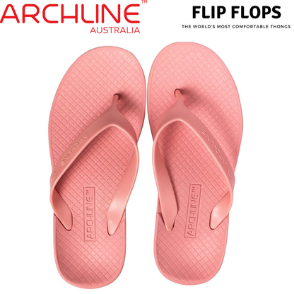 ARCHLINE Orthotic Thongs Arch Support Shoes Flip Flops - Pastel Pink - EUR 41 V563-ARCH011313-41
