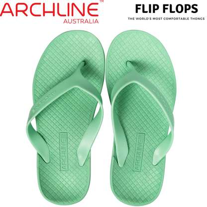 ARCHLINE Orthotic Thongs Arch Support Shoes Footwear Flip Flops - Dew Green - EUR 42 V563-ARCH011414-42