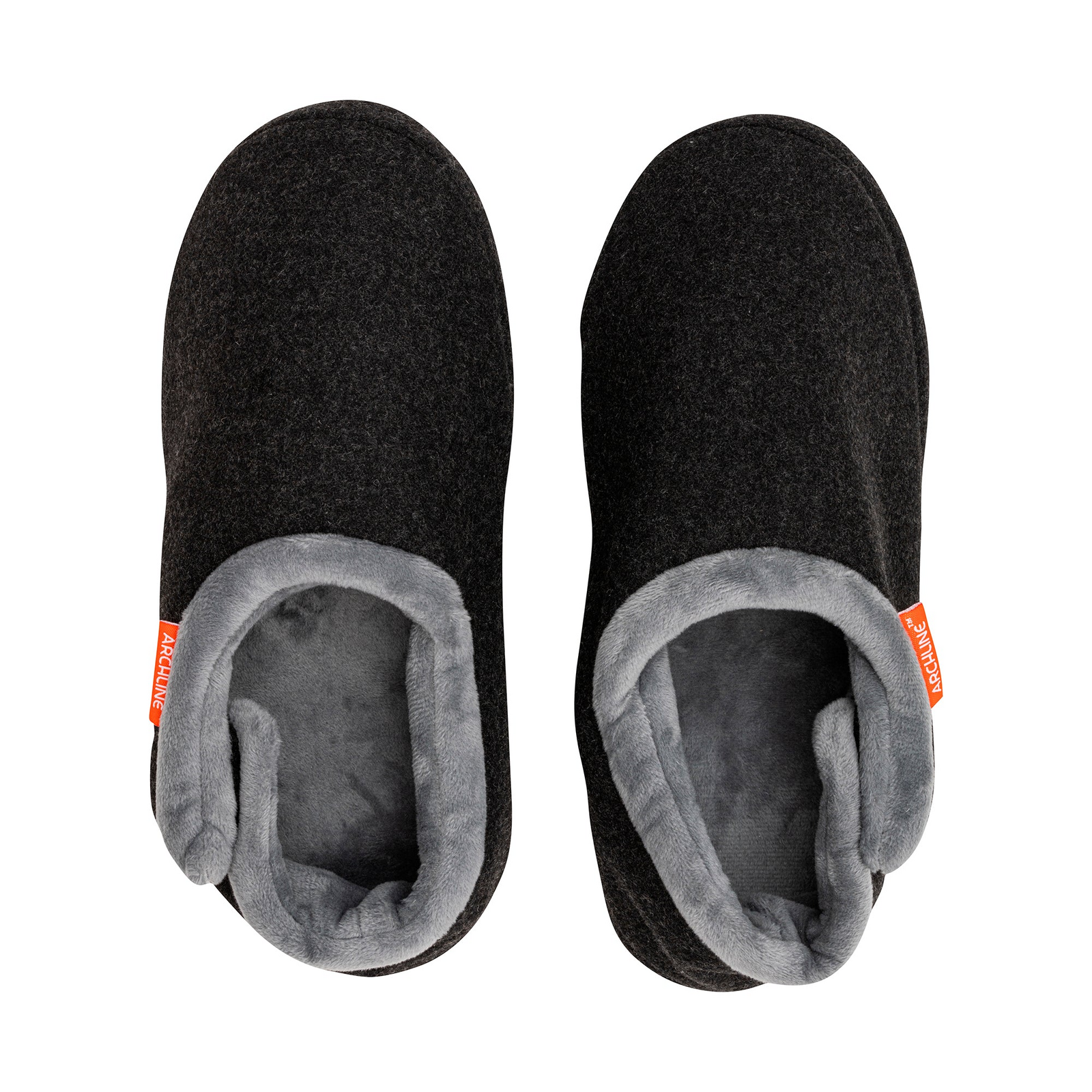 ARCHLINE Orthotic Slippers CLOSED Arch Scuffs Orthopedic Moccasins Shoes in Charcoal Marle - EUR 44