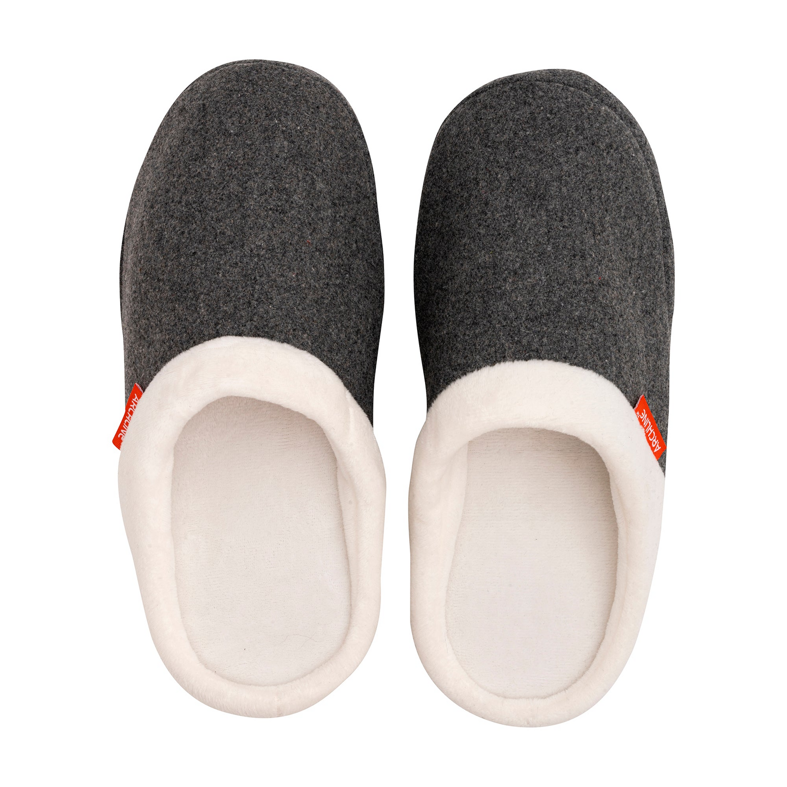 ARCHLINE Orthotic Slippers Slip On Arch Scuffs Orthopedic Moccasins in Grey Marle - EUR 41