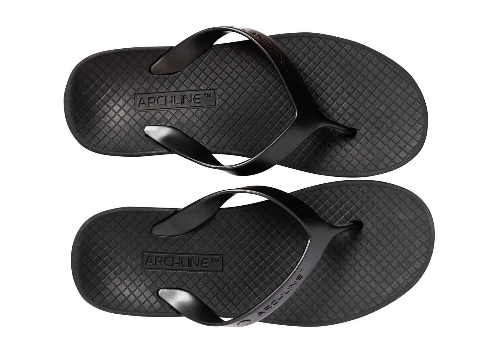 ARCHLINE Orthotic Thongs Arch Support Shoes Footwear Flip Flops Orthopedic - Black/Black - EUR 39