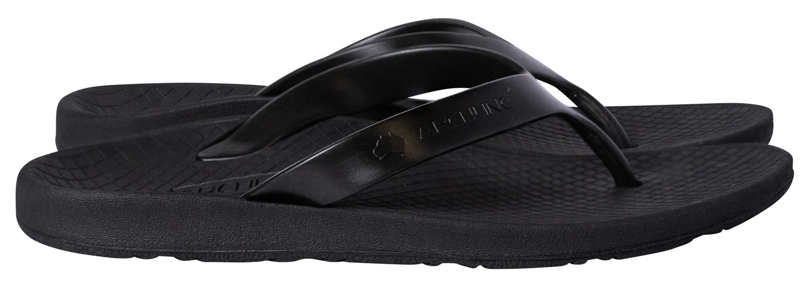 ARCHLINE Orthotic Thongs Arch Support Shoes Footwear Flip Flops Orthopedic - Black/Black - EUR 42