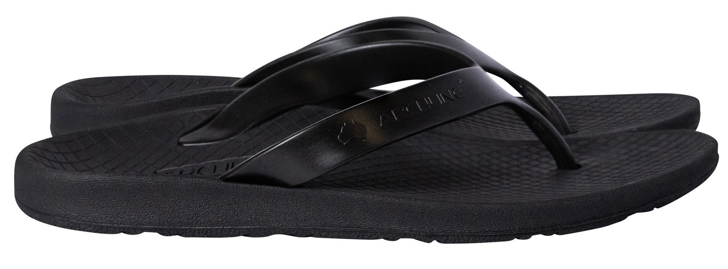ARCHLINE Orthotic Thongs Arch Support Shoes Footwear Flip Flops Orthopedic - Black/Black - EUR 42 V563-ARCHLINE-THNGS-BLK-BLK-42