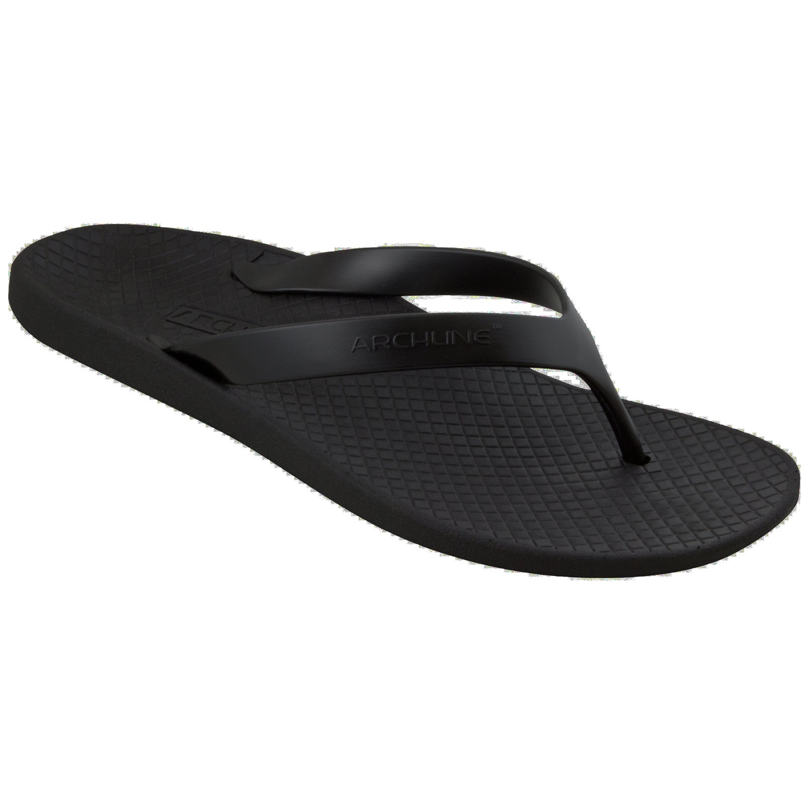 ARCHLINE Orthotic Thongs Arch Support Shoes Footwear Flip Flops Orthopedic - Black/Black - EUR 47 V563-ARCHLINE-THNGS-BLK-BLK-47