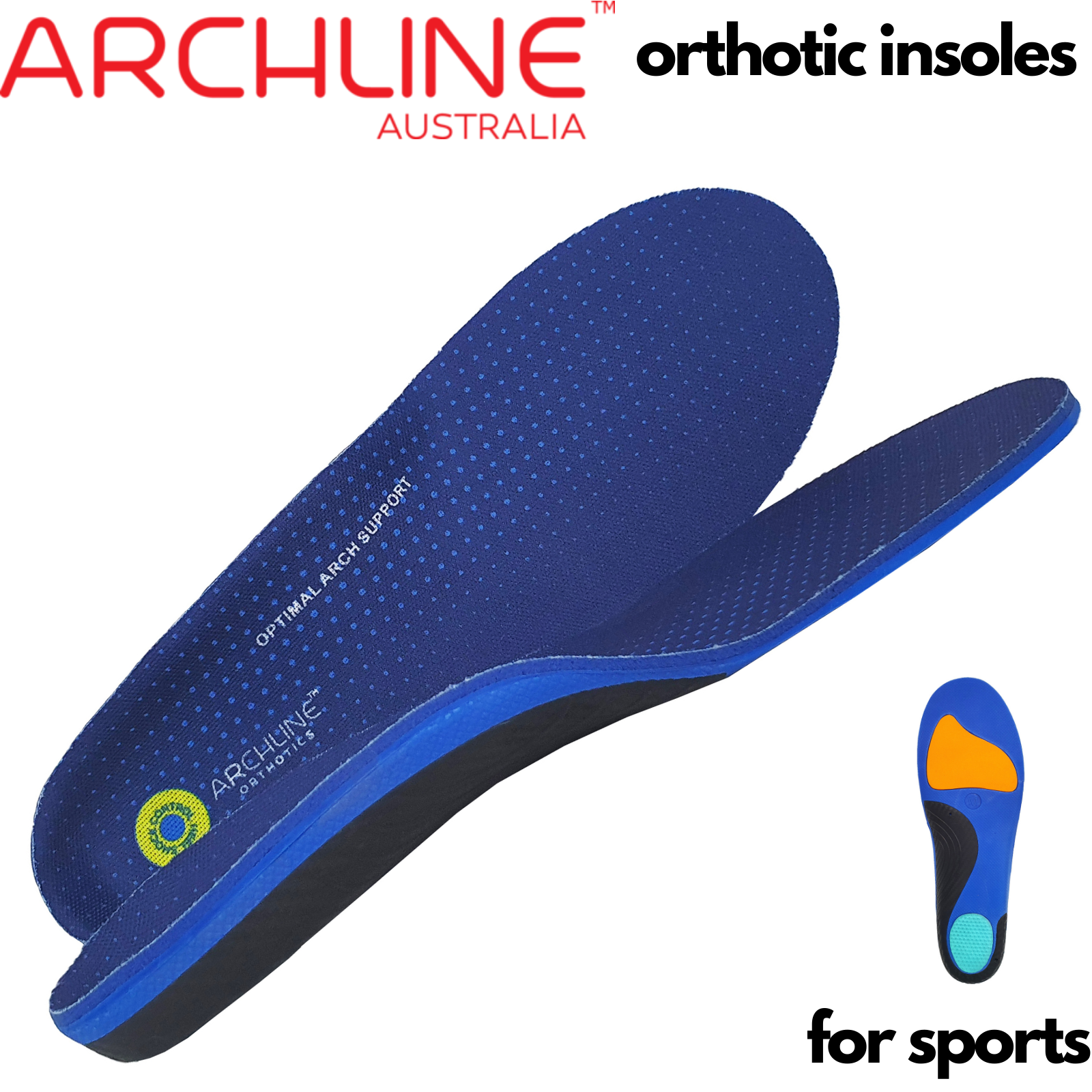 Archline Active Orthotics Full Length Arch Support Pain Relief - For Sports & Exercise - XL (EU 45-46) V563-ARO200-XL