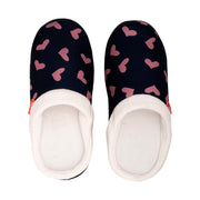 ARCHLINE Orthotic Slippers Slip On Scuffs Pain Relief Moccasins - Navy with Hearts - EUR 35 (Womens US 4) V563-AS302-35