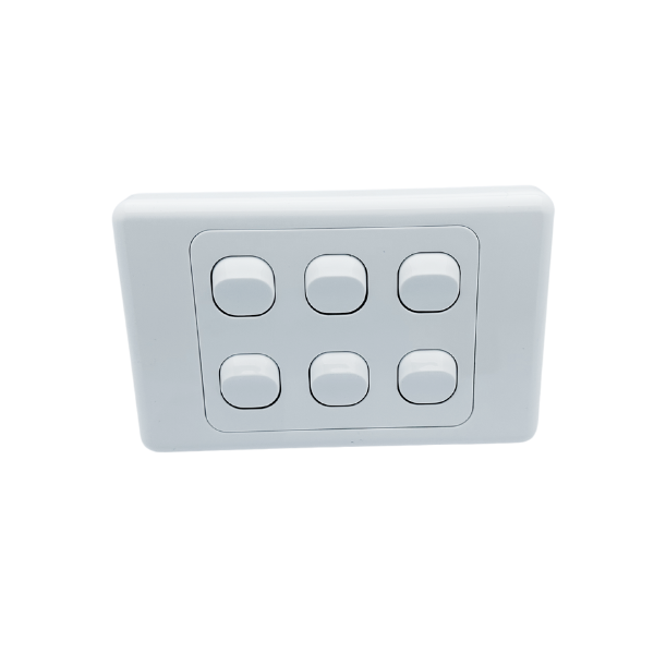 6 Gang Wall Plate Electricity Switch V563-AS312-1PK