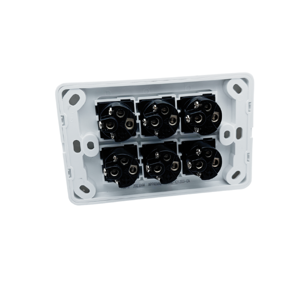6 Gang Wall Plate Electricity Switch V563-AS312-1PK