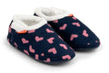 ARCHLINE Orthotic Slippers CLOSED Arch Scuffs Moccasins Pain Relief in Navy Hearts - EUR39 V563-AS401-NVYHRT-39