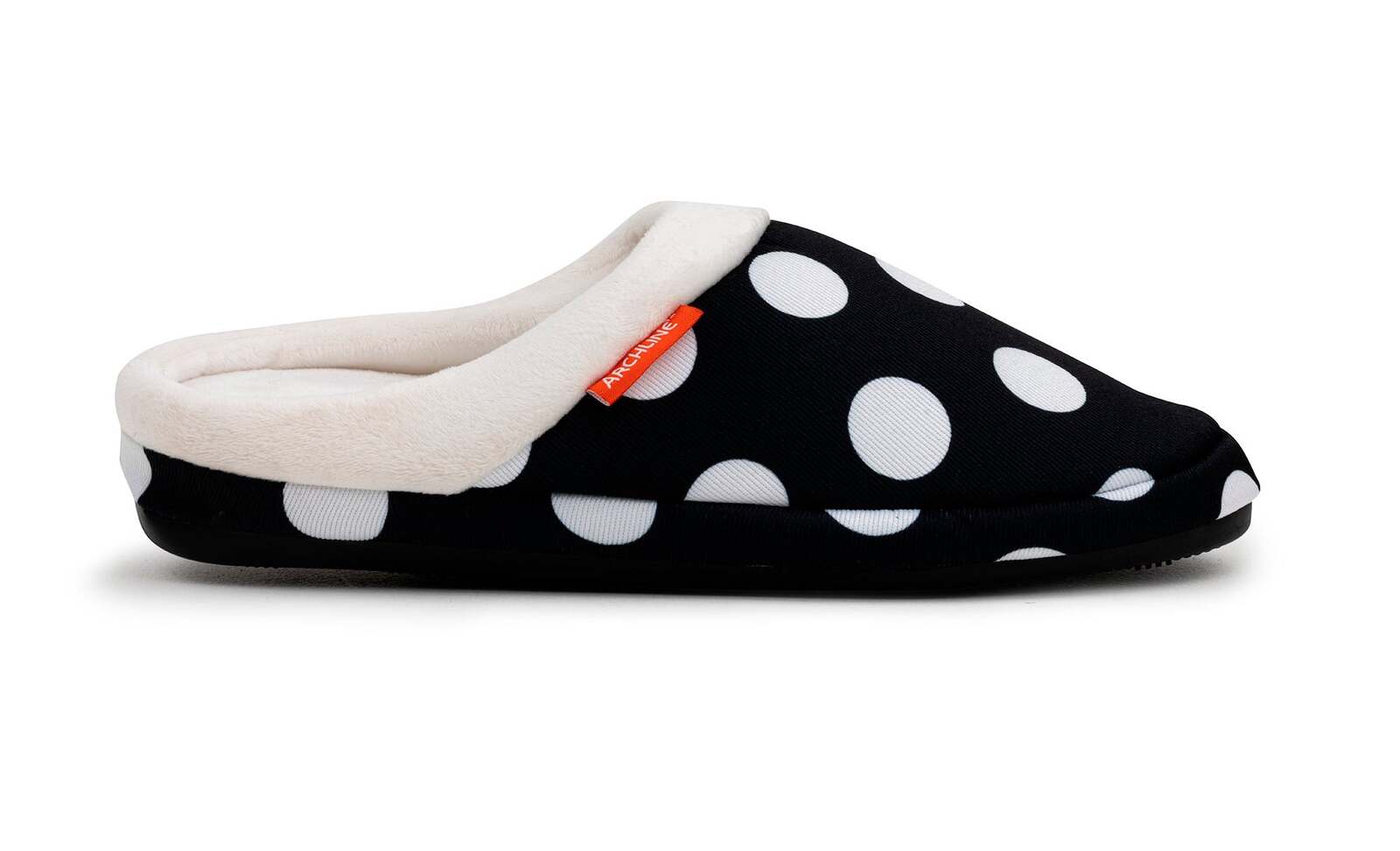 ARCHLINE Orthotic Slippers Slip On Arch Scuffs Pain Relief Moccasins - Polka Dots - EU 40 V563-AS502-40