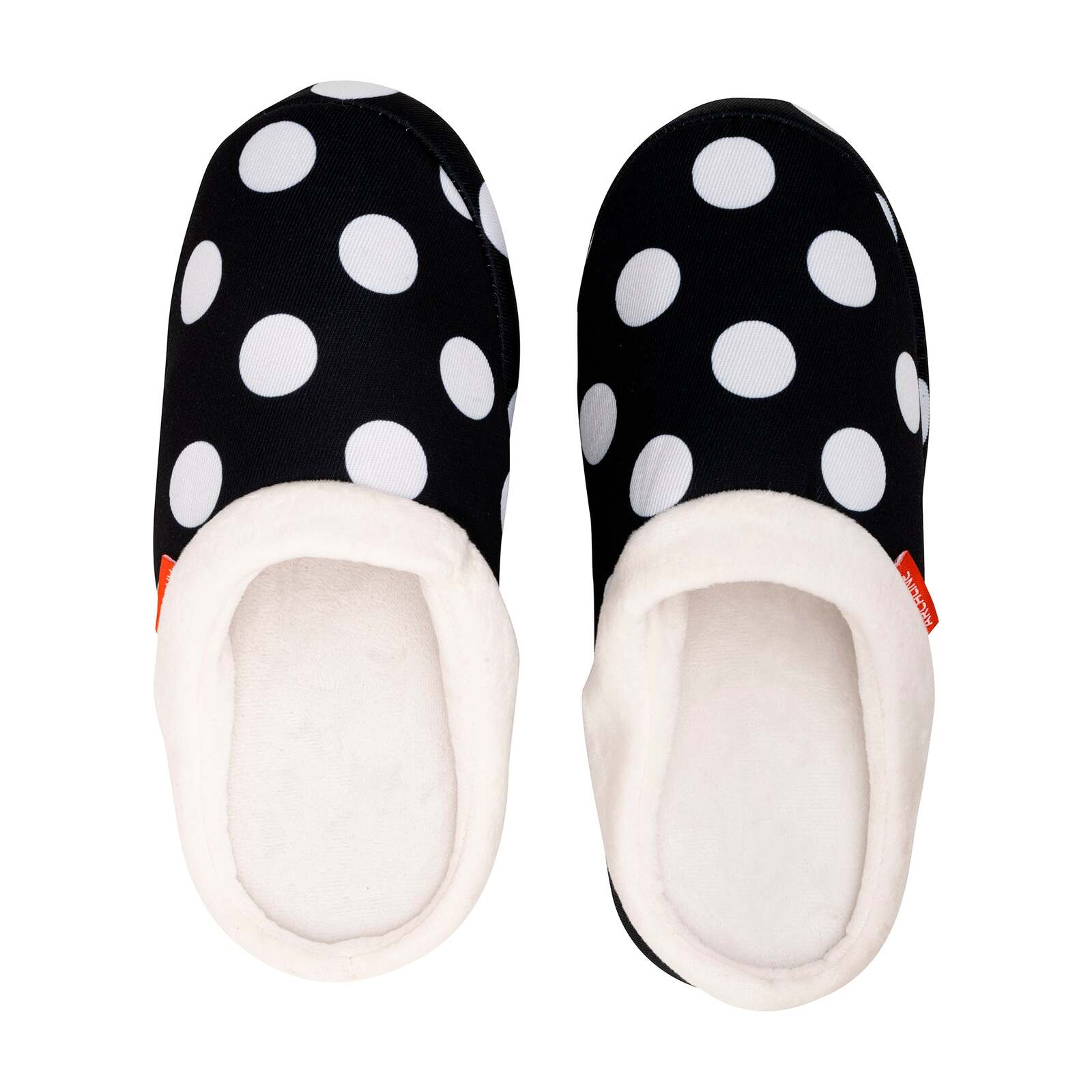 ARCHLINE Orthotic Slippers Slip On Arch Scuffs Pain Relief Moccasins - Polka Dots - EU 40 V563-AS502-40