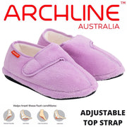 ARCHLINE Orthotic Plus Slippers Closed Scuffs Pain Relief Moccasins - Lilac - EU 42 V563-AS713-42
