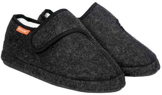 ARCHLINE Orthotic Plus Slippers Closed Scuffs Pain Relief Moccasins - EUR 38 V563-AS801-CHARCOAL-38