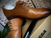 Massa Ascoli Leather Derby Dress Lace Up Shoes Wedding Business Formal in Tan - UK 10
