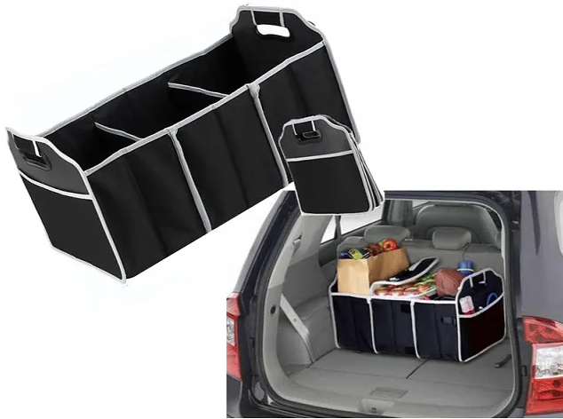 Deluxe Collapsible Car Boot Organiser with Cooler Bag Trunk Storage Bag Folding V563-AU0004