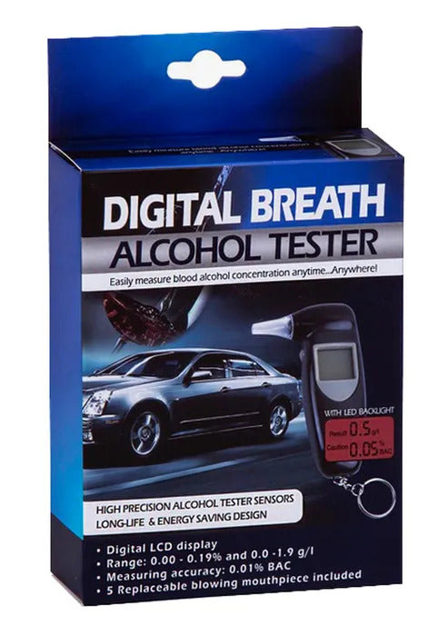 Digital Breath Alcohol Tester Breathalyzer Analyzer Handheld Portable Detector V563-AU0009