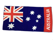 AUSTRALIA FLAG BEACH TOWEL Souvenir Australian Day 150cm x 75cm V563-AUSTRALIAFLAG-BLUE