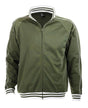 Identitee Mens Varsity Track Suit Top Jacket Jumper Long Sleeve - Army Green - XXX-Large (Plus Size) V563-B06-ARMY-3XL