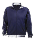 Identitee Mens Varsity Track Suit Top Jacket Jumper Long Sleeve - Navy Blue - XXX-Large (Plus Size) V563-B06-NVY-3XL