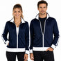 Identitee Mens Varsity Track Jacket Warm Winter Tracksuit Top Zip - Navy/White - L V563-B29-NAWH-L