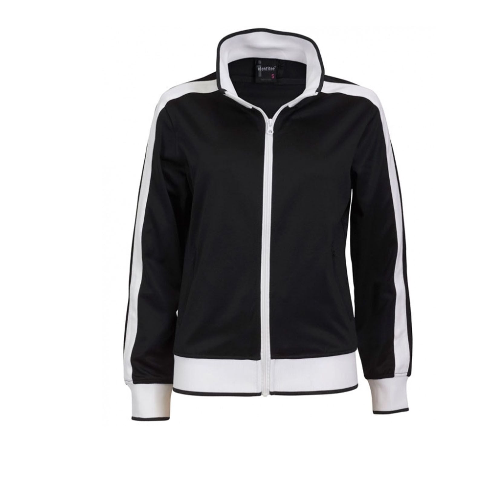 Track Top Jacket Full Zip Tracksuit Varsity Jumper Warm Winter - Black/White - L (14-16) V563-B30-BKWH-L