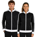 Track Top Jacket Full Zip Tracksuit Varsity Jumper Warm Winter - Black/White - M (10-12) V563-B30-BKWH-M