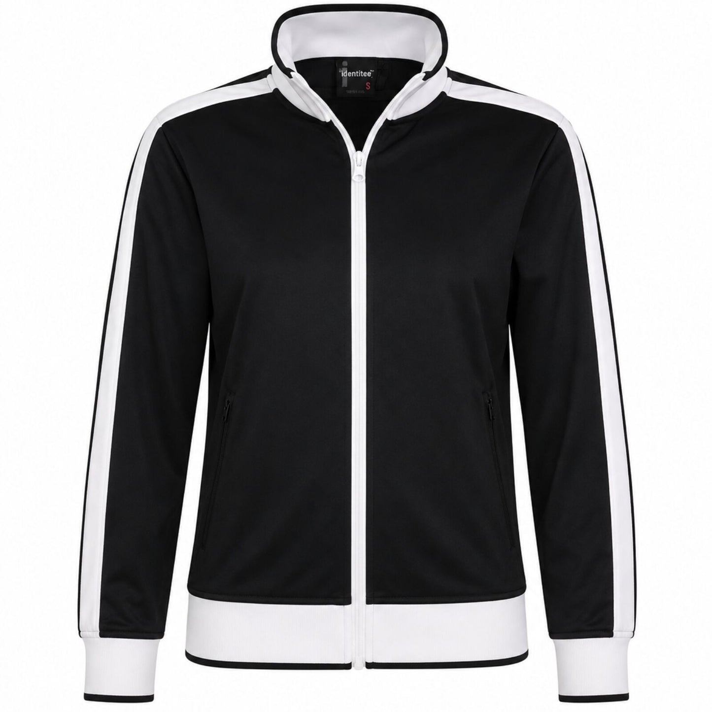 Track Top Jacket Full Zip Tracksuit Varsity Jumper Warm Winter - Black/White - M (10-12) V563-B30-BKWH-M
