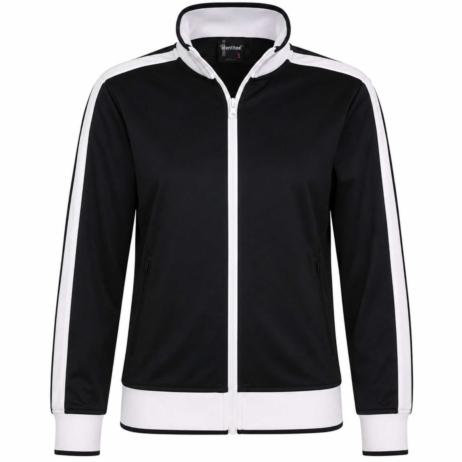 Track Top Jacket Full Zip Tracksuit Varsity Jumper Warm Winter - Black/White - M (10-12) V563-B30-BKWH-M
