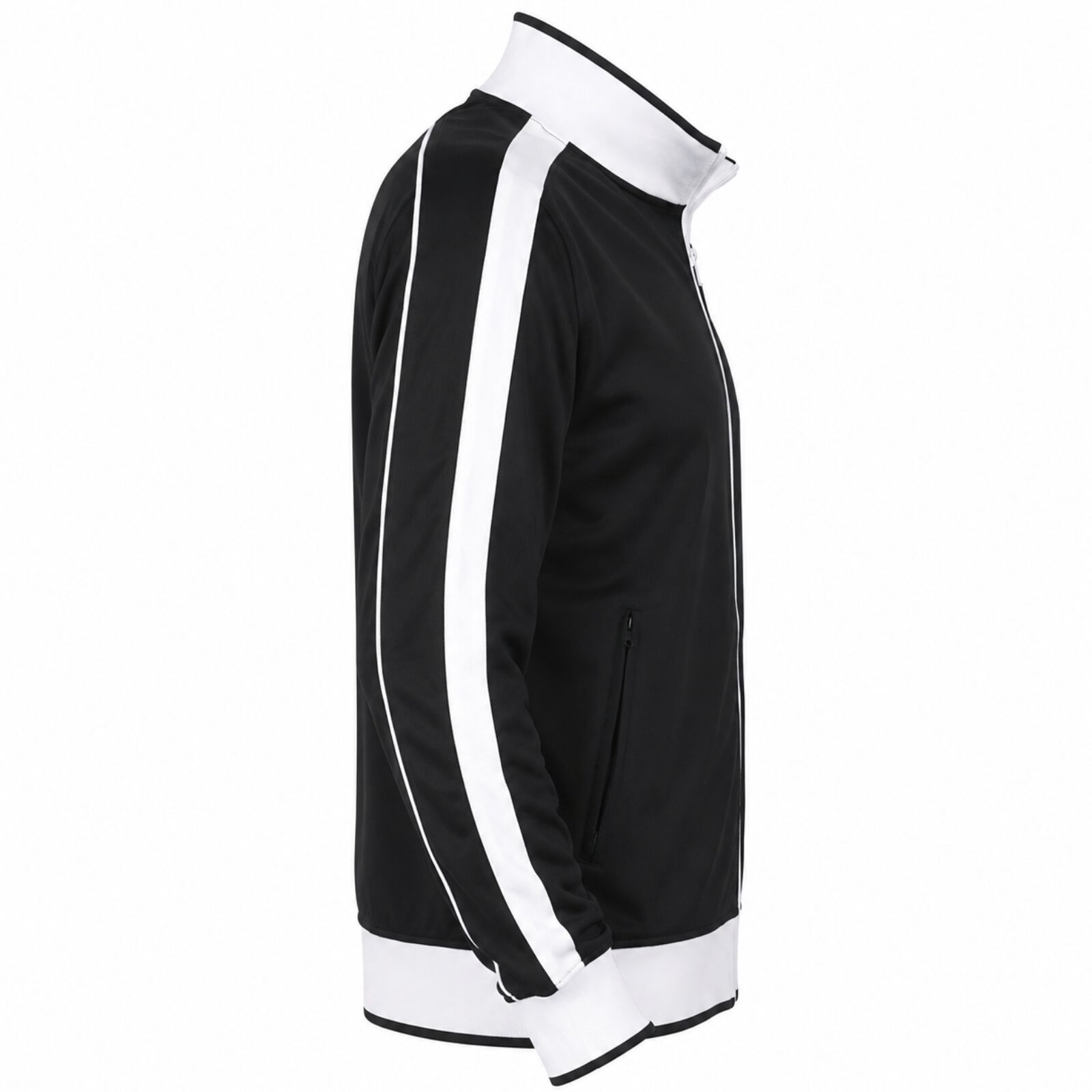 Track Top Jacket Full Zip Tracksuit Varsity Jumper Warm Winter - Black/White - M (10-12) V563-B30-BKWH-M