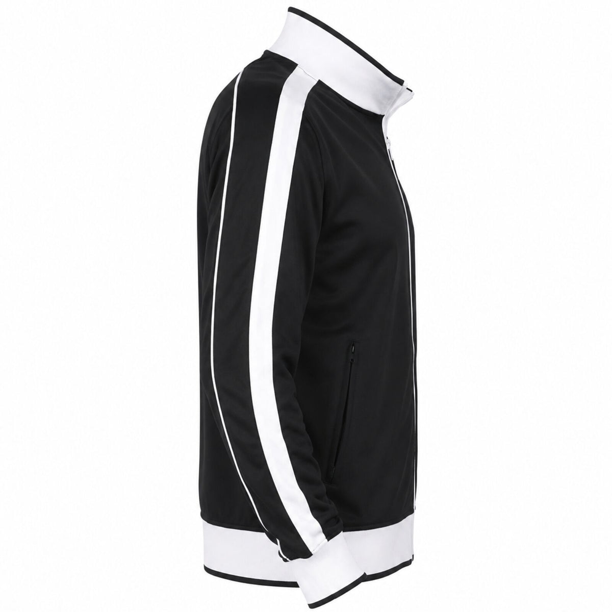 Track Top Jacket Full Zip Tracksuit Varsity Jumper Warm Winter - Black/White - XL (18-20) V563-B30-BKWH-XL