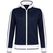 Track Top Jacket Full Zip Tracksuit Varsity Jumper Warm Winter - Navy/White - M (10-12) V563-B30-NAWH-M