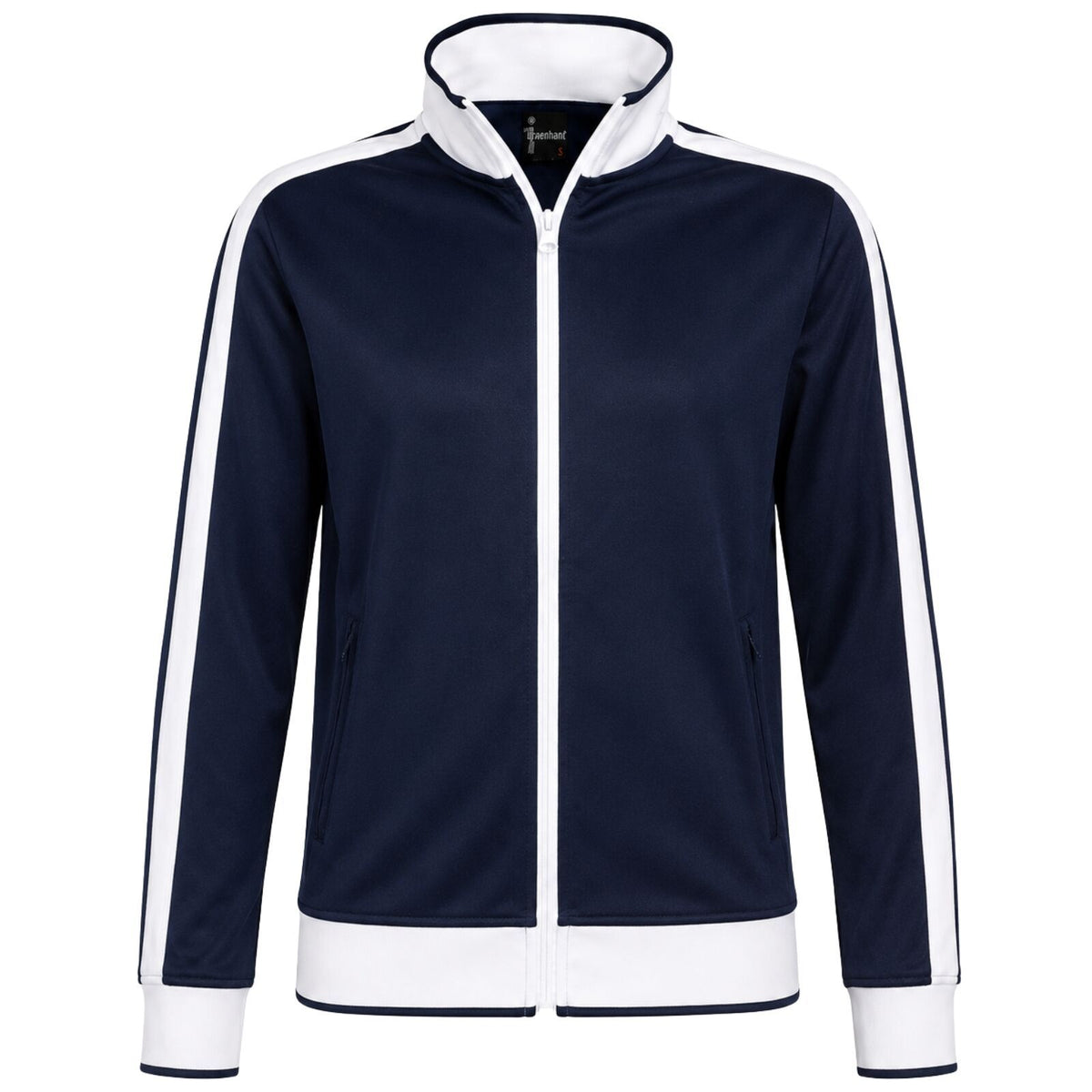 Track Top Jacket Full Zip Tracksuit Varsity Jumper Warm Winter - Navy/White - S (6-8) V563-B30-NAWH-S