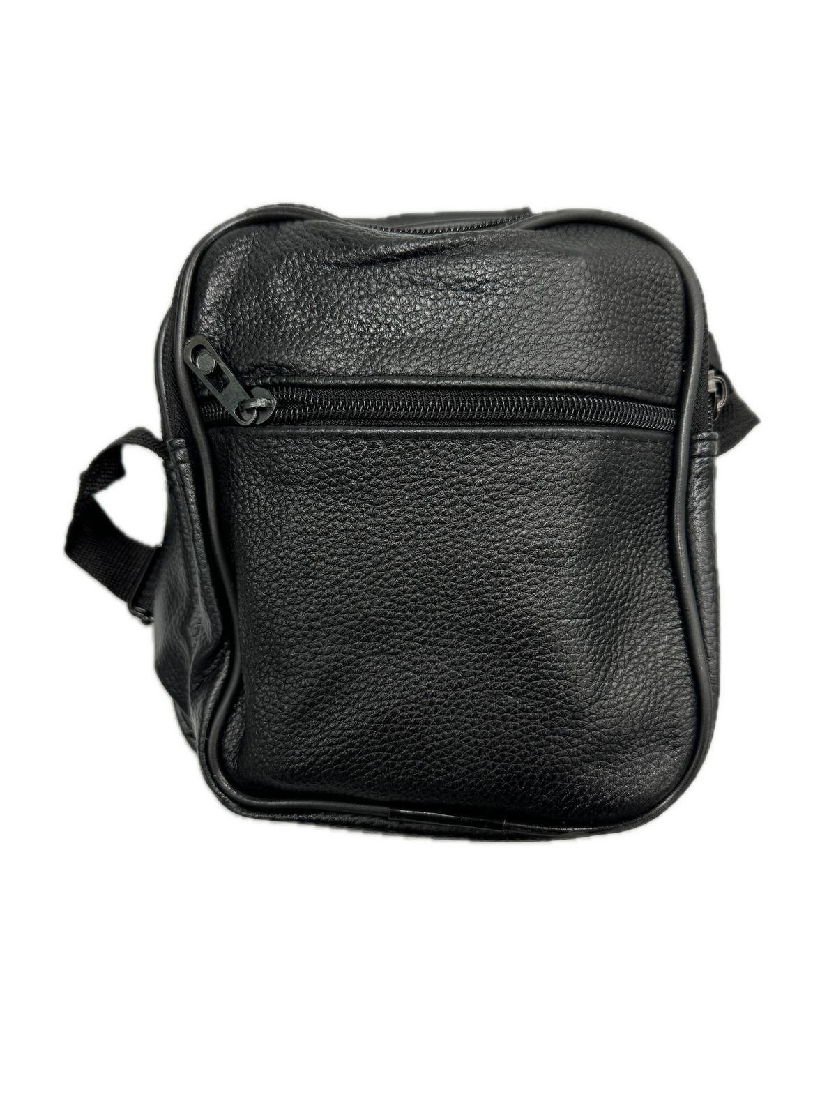 Small Genuine Leather Messenger Bag Shoulder Travel Satchel Crossbody Sling V563-B4002N-BLACK