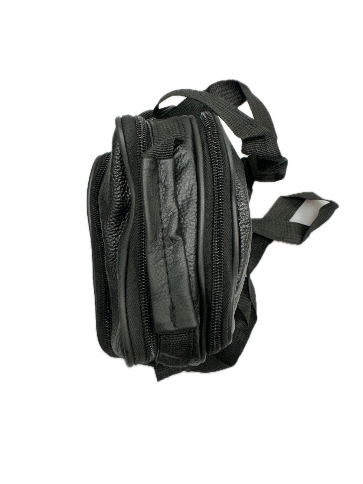 Small Genuine Leather Messenger Bag Shoulder Travel Satchel Crossbody Sling V563-B4002N-BLACK