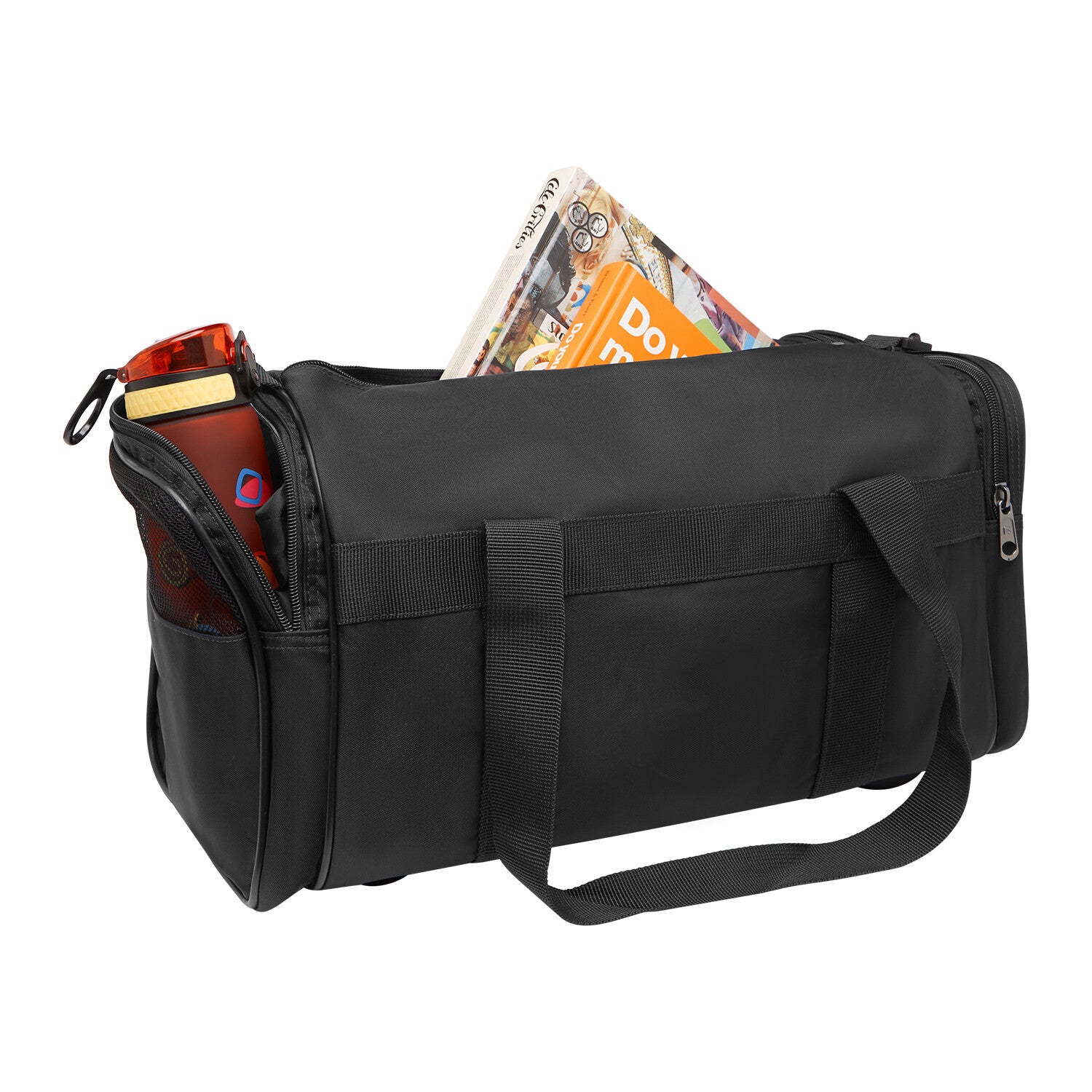 28L Foldable Duffel Bag Travel Gym Sports Luggage Waterproof Polyester - Black V563-B8107-DURO-BLACK