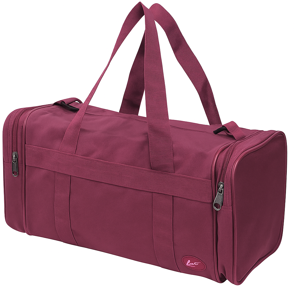28L Travel Foldable Duffel Bag Gym Sports Luggage Foldaway School Bags - Maroon V563-B8107-MAROON