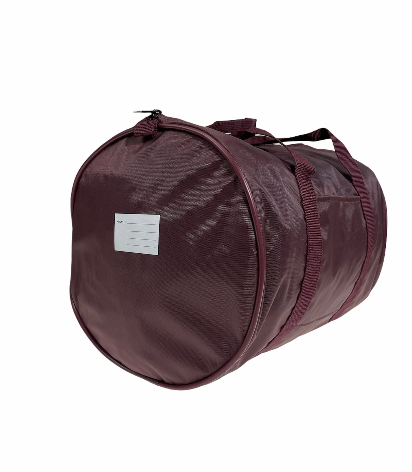 Foldable Duffel Bag Travel Gym Sports School Luggage PVC Nylon Zip - Maroon V563-B8112-MAROON
