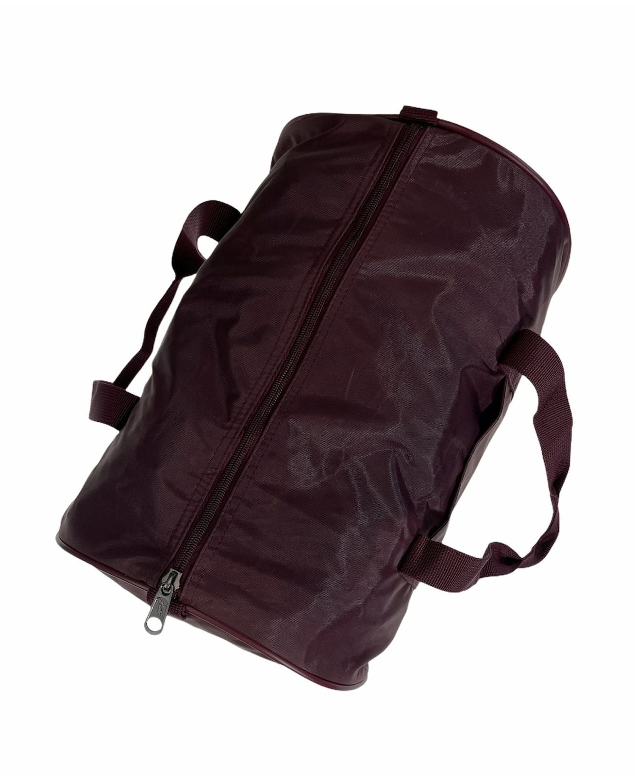 Foldable Duffel Bag Travel Gym Sports School Luggage PVC Nylon Zip - Maroon V563-B8112-MAROON