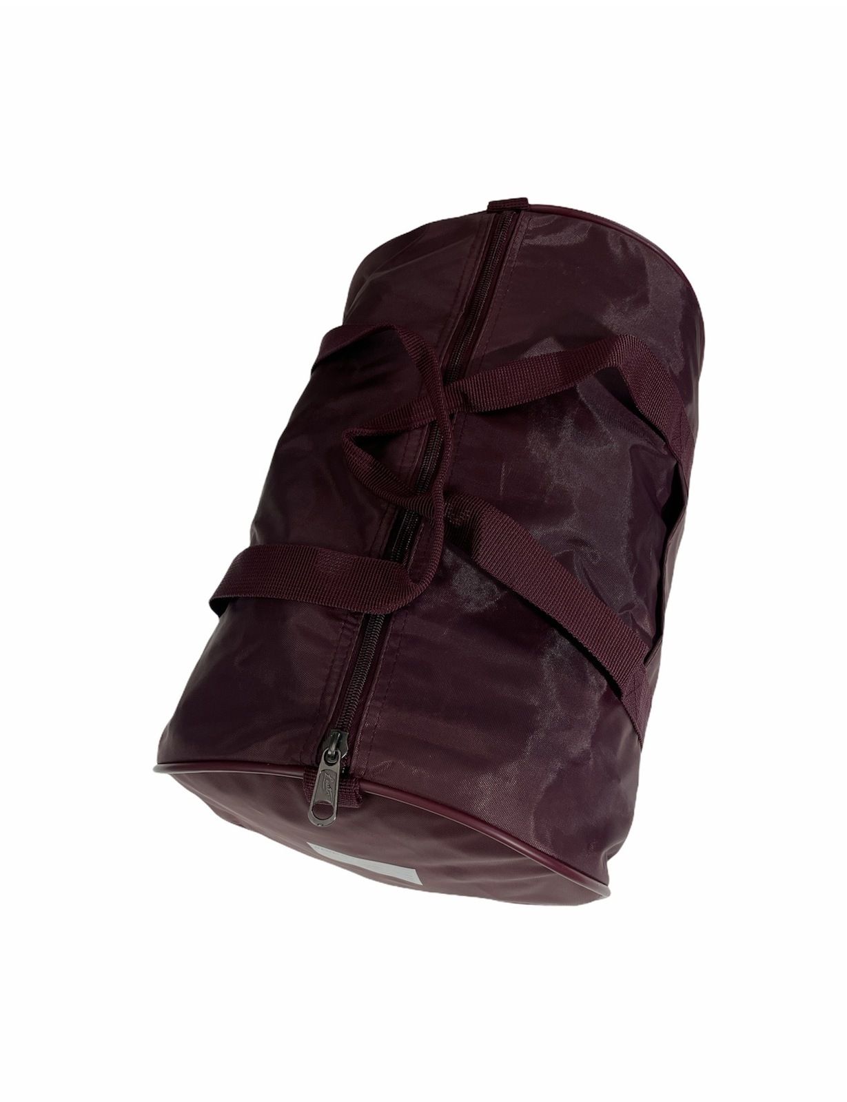 Foldable Duffel Bag Travel Gym Sports School Luggage PVC Nylon Zip - Maroon V563-B8112-MAROON