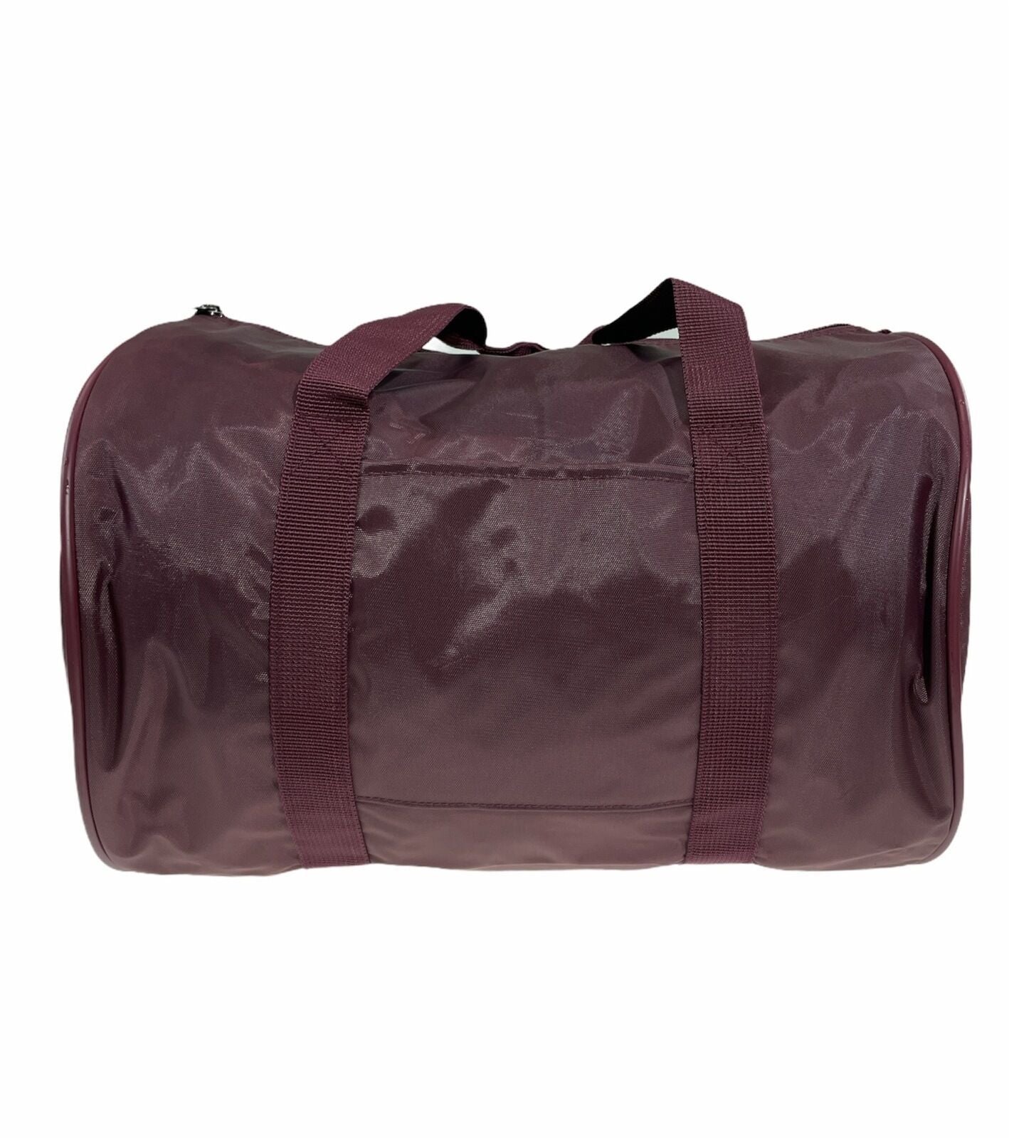 Foldable Duffel Bag Travel Gym Sports School Luggage PVC Nylon Zip - Maroon V563-B8112-MAROON