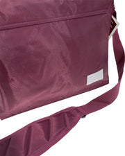 Leuts Tote Shoulder Bag Nylon Waterproof School Library Books Messenger - Maroon V563-B8113-MAROON