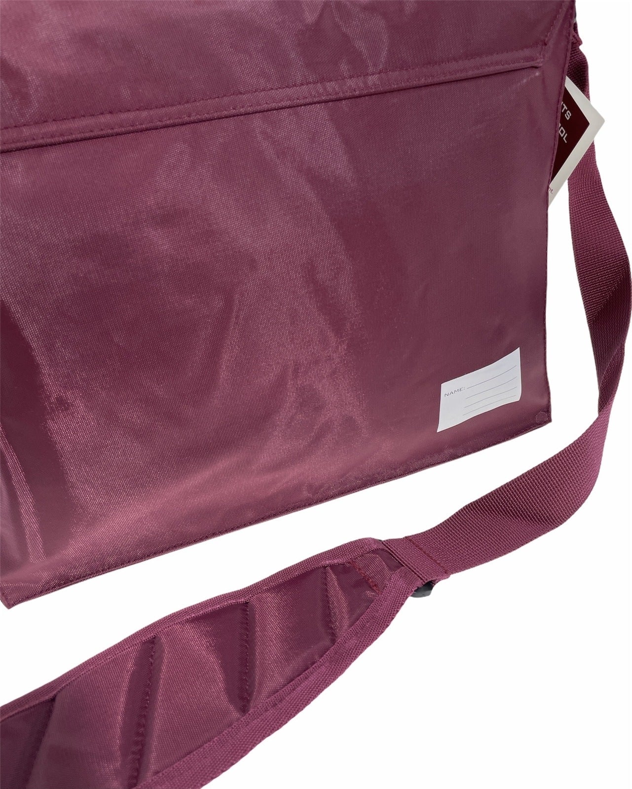 Leuts Tote Shoulder Bag Nylon Waterproof School Library Books Messenger - Maroon V563-B8113-MAROON