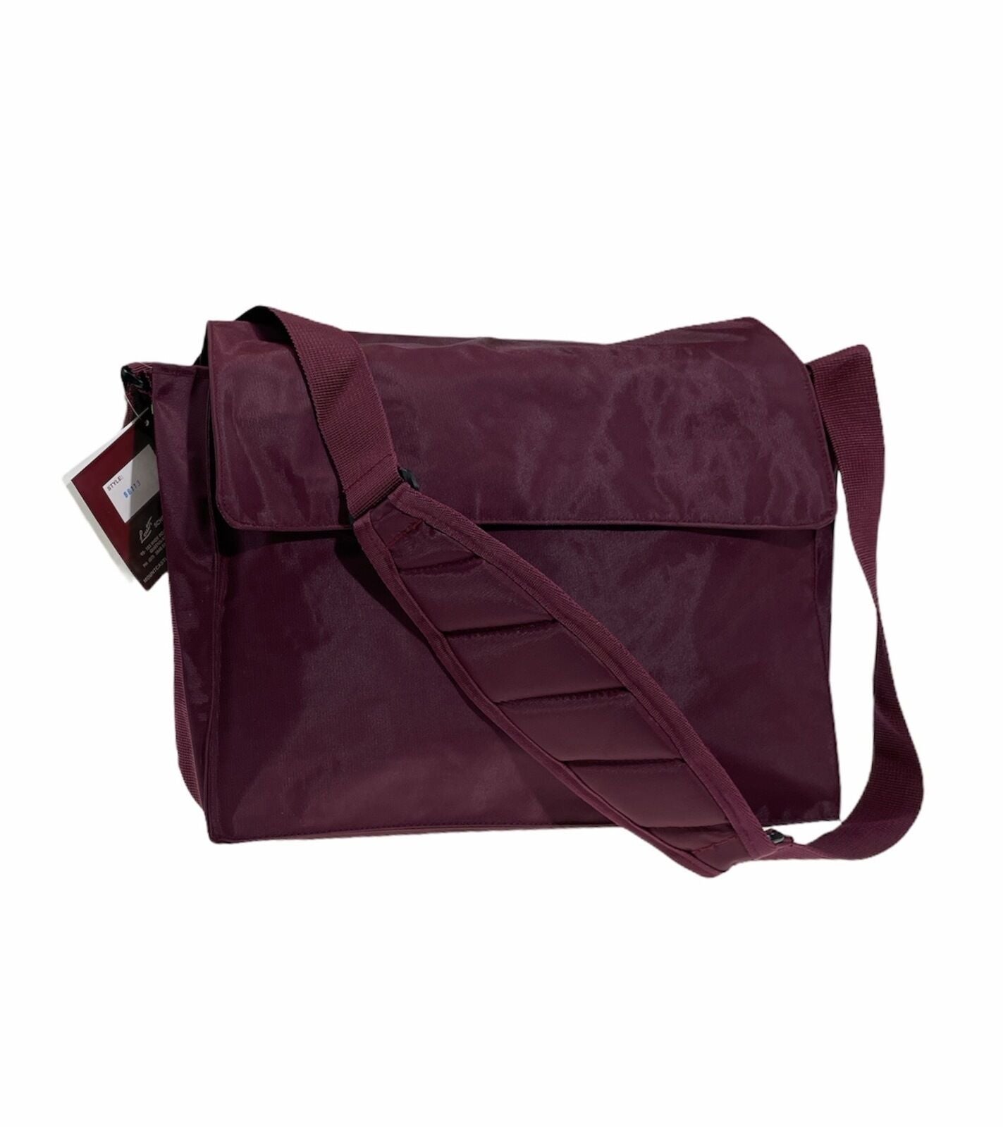 Leuts Tote Shoulder Bag Nylon Waterproof School Library Books Messenger - Maroon V563-B8113-MAROON