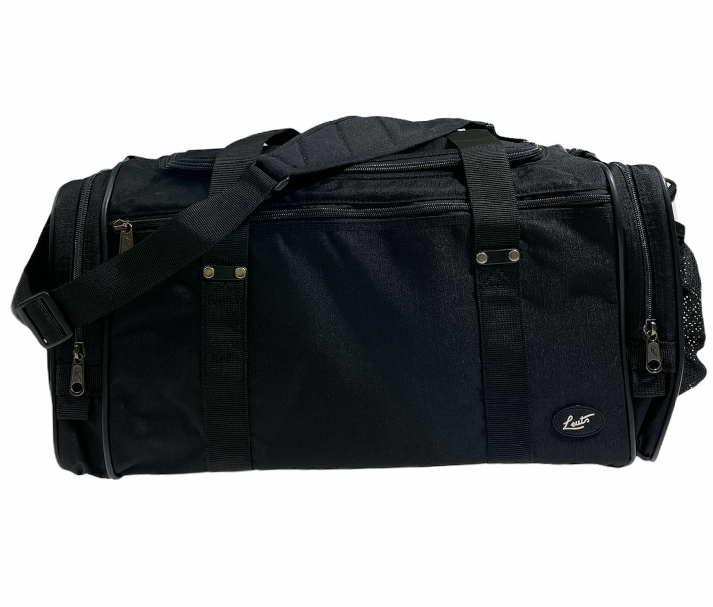 44L Foldable Duffel Bag Travel Gym Sports D-Zip Top Shoulder Strap - Black V563-B8115-BLACK