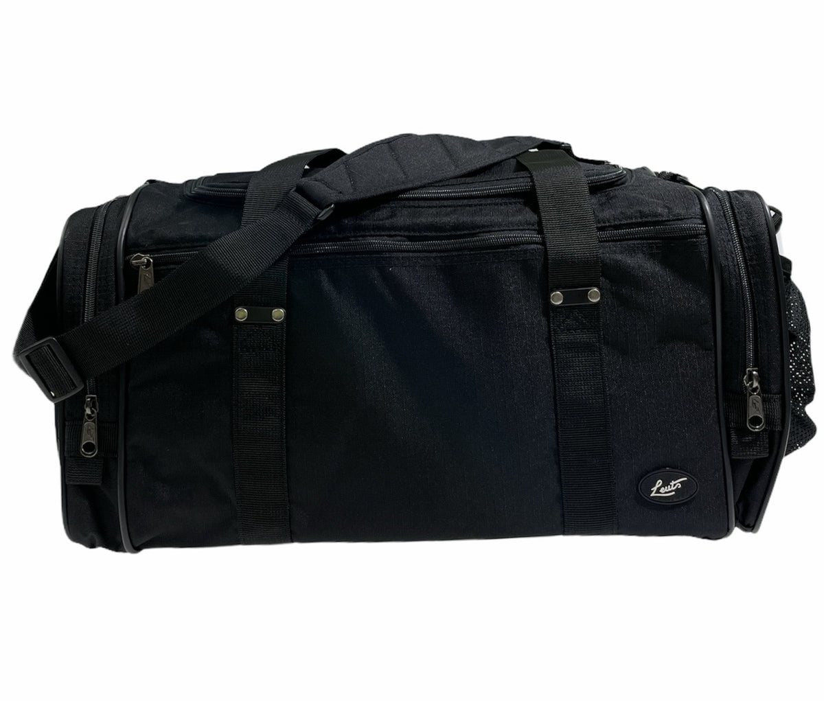44L Foldable Duffel Bag Travel Gym Sports D-Zip Top Shoulder Strap - Black V563-B8115-BLACK