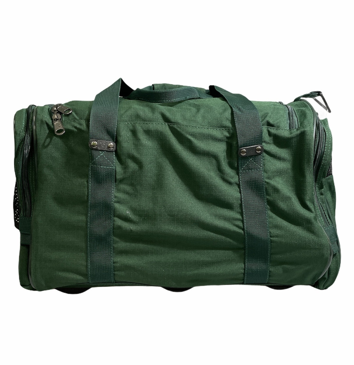 44L Foldable Duffel Bag Travel Gym Sports DZip Top Shoulder Strap - Bottle Green V563-B8115-BOTTLE