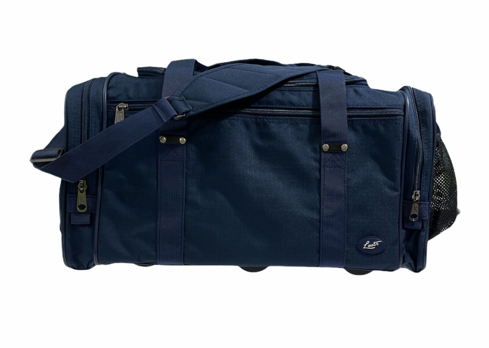 44L Foldable Duffel Bag Travel Gym Sports D-Zip Top Shoulder Strap - Dark Navy V563-B8115-DARK_NAVY