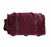 44L Foldable Duffel Bag Travel Gym Sports D-Zip Top Shoulder Strap - Maroon V563-B8115-MAROON