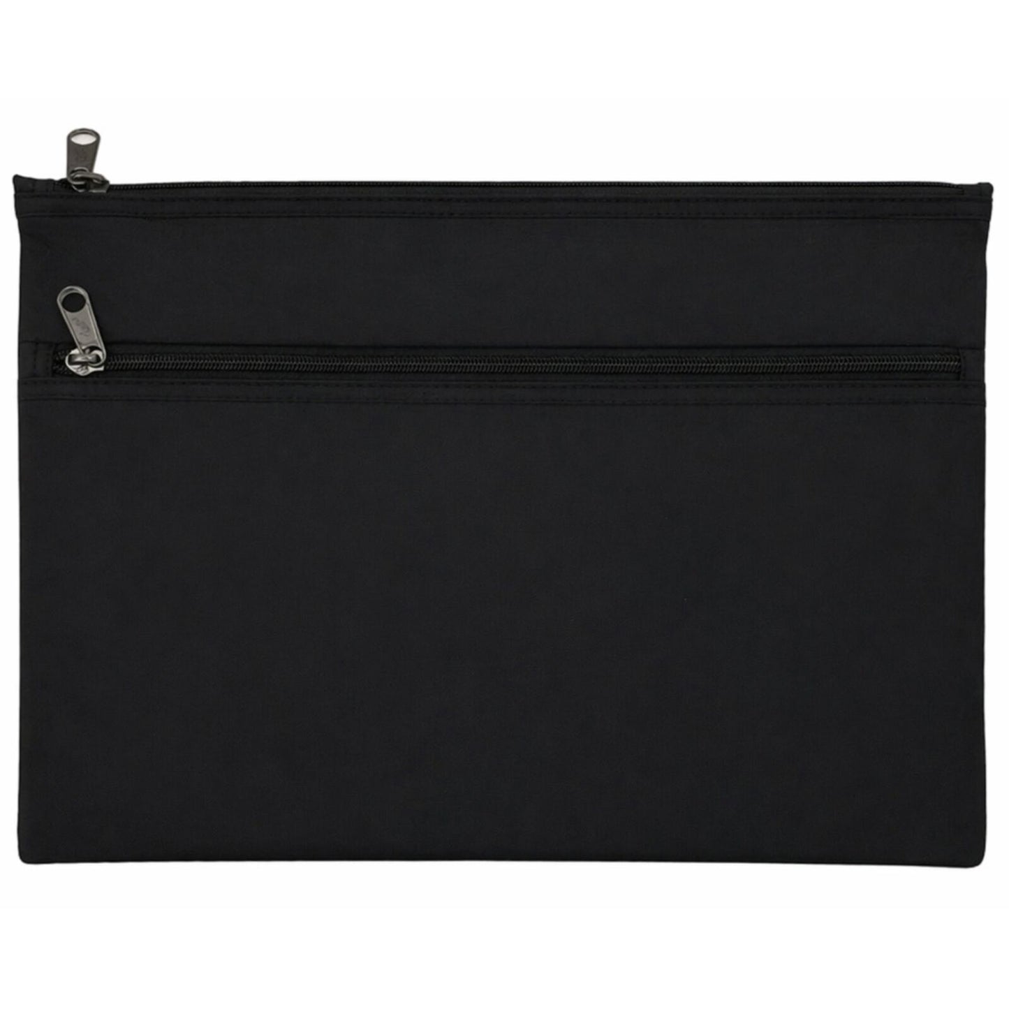 Leuts Jumbo Pencil Case Zip Large Capacity Pen Pouch Compartments - Black V563-B8118-BLACK